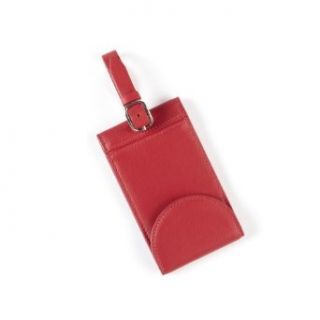 Snap Luggage Tag   Red Apple Leather (red)   Full Grain Leather Clothing