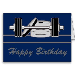 Bodybuilder Happy Birthday Greeting Card