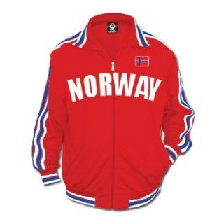 Norway Track Jacket, Norwegian World Cup Soccer Track Jacket (3X Large, Red (as Pictured)): Novelty Track Jackets: Clothing
