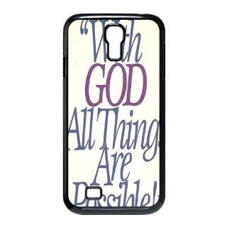 Custom Bible Verse Cover Case for Samsung Galaxy S4 I9500 S4 435 Cell Phones & Accessories