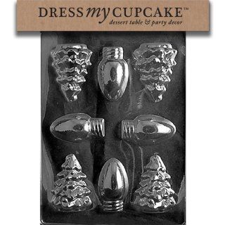 Dress My Cupcake DMCC435 Chocolate Candy Mold, Tree Light Bulbs Mold, Christmas: Kitchen & Dining