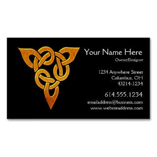 Celtic Golden D3 Irish Celtic Business Card