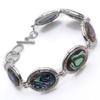 K Mega Jewelry Stainless Steel Shell Oval Shape Ladies Bracelet Width 20MM Le: Jewelry