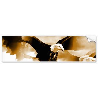 Bald Eagle Landing Bumper Sticker