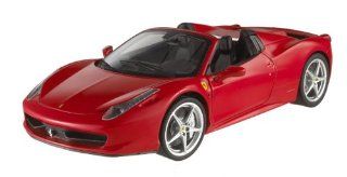 Ferrari 458 Italia Spider in Red by Hot Wheels in 1:18 Scale: Toys & Games