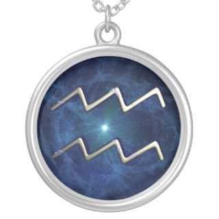 Aquarius symbol pendants
