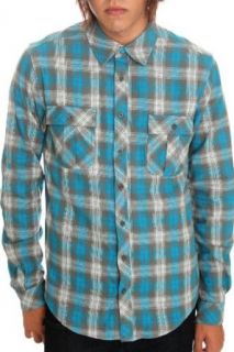 Social Collision Turquoise Grey And White Plaid Flannel Shirt Size : Small at  Mens Clothing store: Button Down Shirts