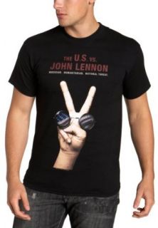 FEA Men's John Lennon U.S. V John Lennon T Shirt, Black, Small: Fashion T Shirts: Clothing