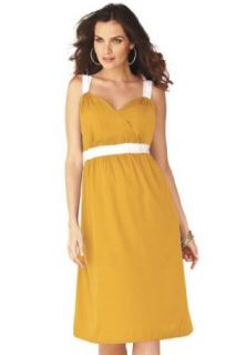 Plus Size Short Colorblock Empire Waist Dress By Denim 24/7