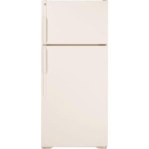 GE 28 in. W 15.5 cu. ft. Top Freezer Refrigerator in Bisque, Energy Star GTH16DBERCC