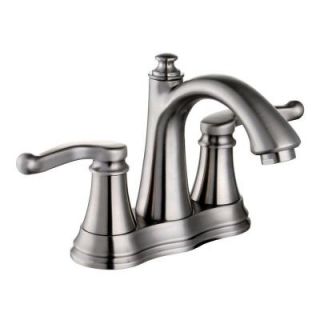 Yosemite Home Decor 4 in. Centerset 2 Handle Lavatory Faucet with Pop Up Drain in Brushed Nickel YP7704 BN