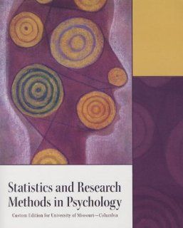 Statistics and Research Methods in Psychology (9780536529589) Books