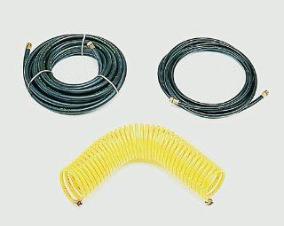 50' Chemical Resistant Black Neoprene 3/8" Id Air Supply Hose W/Stainl: Home Improvement