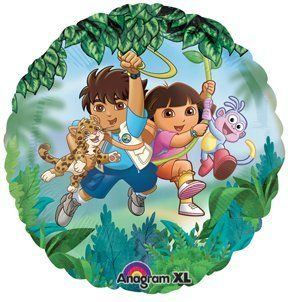 DORA the EXPLORER Boots DIEGO Jag (1) 18" BIRTHDAY Party Mylar Foil BALLOON: Toys & Games