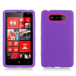 Silicone Skin Gel Cover Case Nokia Lumia 820, Purple: Cell Phones & Accessories
