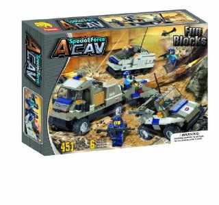 Fun Blocks 'Special Forces' Military Brick Set a 451 Pieces (J5613): Toys & Games