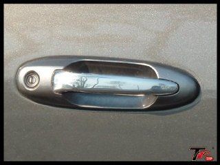 Lexus LX470 98 07   Toyota Tundra Double Cab 04 06 / Sequoia 01 06 / Land Cruiser 98 07 Chrome Stainless Steel Door Handle Insert Accents (Lever Only): Automotive