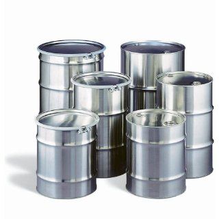 New Pig DRM472 Tight Head UN Rated Stainless Steel Drum, 55 Gallon Capacity, 23" Diameter x 33" Height, Silver: Hazardous Storage Drums: Industrial & Scientific