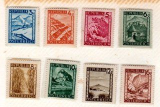 Postage Stamps Austria 8 Stamps of Various Designs dated 1945 46 Scott #455, 456, 457, 458, 459, 460 461 and 463: Everything Else