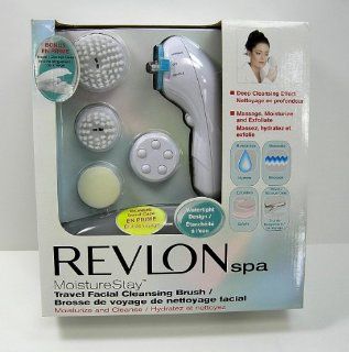 Revlon Spa MoistureStay Facial Cleansing Brush Set With Bonus Travel Case: Health & Personal Care