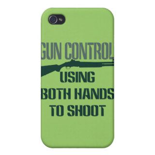 Gun Control Using Both Hands To Shoot iPhone 4 Cases