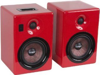 Earthquake Sound IQ52R iPod Docking Speaker System (Red Piano Gloss, Pair) (Discontinued by Manufacturer) Electronics