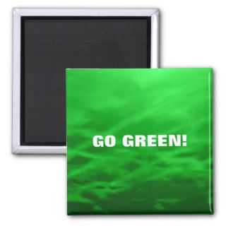 GO GREEN REFRIGERATOR MAGNET