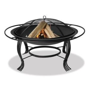 UniFlame Black Fire Pit with Outer Ring WAD1050SP