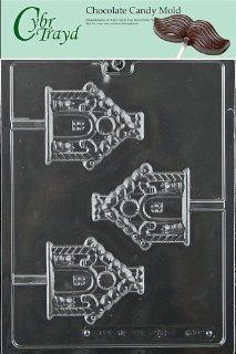 Cybrtrayd C463 Lolly Christmas Chocolate Candy Making Mold, Gingerbread House: Kitchen & Dining