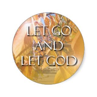 LET GOD Golden Leaves Sticker