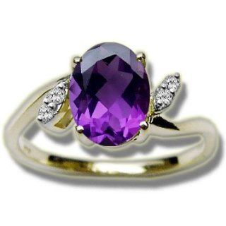 .04 ct 8X6 Oval Amethyst Ladies Ring: Jewelry