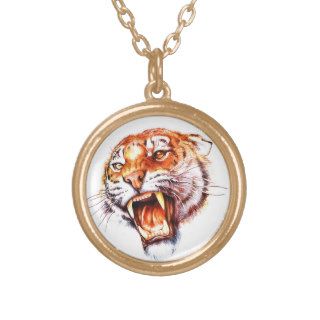 Cool cartoon tattoo symbol roaring tiger head custom jewelry