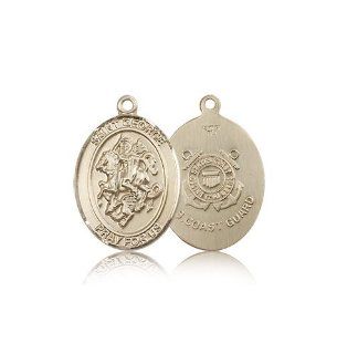 14kt Gold St. George / Coast Guard Medal: Bead Charms: Jewelry