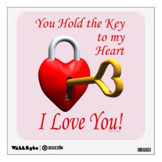 You Hold The Key To My Heart I Love You Room Graphics