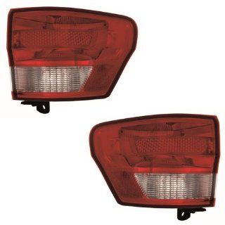 2011 2012 2013 Jeep Grand Cherokee Taillamp Taillight Rear Brake Tail Light Lamp (Quarter Panel Outer Body Mounted) Pair Set Right Passenger And Left Driver Side (11 12 13) Automotive