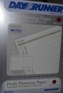 #491 120 Daily Planning Pages 8, 5"x11" : Appointment Book And Planner Refills : Office Products