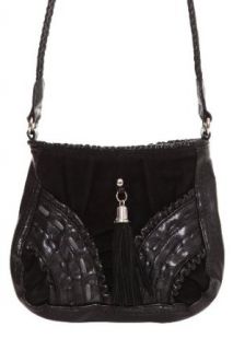 Tassel Cross Body Handbag   Black Clothing