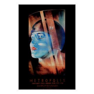 Art Deco Future Woman Poster