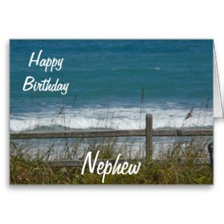 Happy Birthday Nephew Ocean Waves Greeting Cards