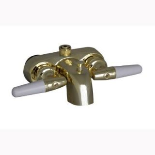 Pegasus 2 Handle Claw Foot Tub Diverter Faucet without Hand Shower in Polished Brass 195 S PB
