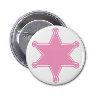 Pink Sheriff Badge   Design Your Own Button