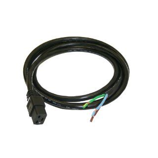Interpower 86295240 North American Connector Power Cord, IEC 60320 C19 Connector Type, Black Cable Color, 20A Amperage, 250VAC Voltage, 2.5m Length