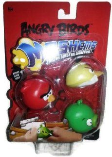 Angry Birds Toys   Mashems: 3 PACK (Red bird, Yellow Bird & Green Pig): Toys & Games