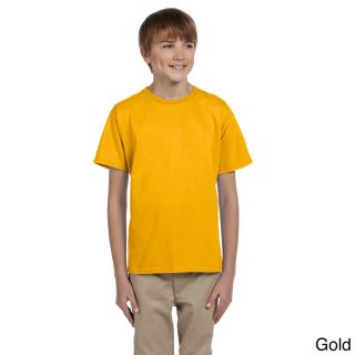 Gildan Gildan Youth Ultra Cotton 6 ounce T shirt Gold Size XS (4 6)