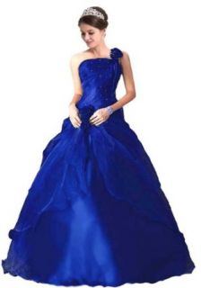 Faironly #Nb m6 Navy Blue One Shoulder Formal Prom Dress at  Womens Clothing store