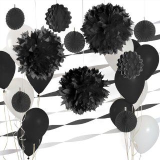 Party Decoration Kit   Black and White Party Supplies: Health & Personal Care