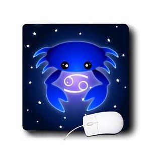 mp_28551_1 Janna Salak Designs Zodiac   Cute Astrology Cancer Zodiac Sign Blue Crab   Mouse Pads: Computers & Accessories