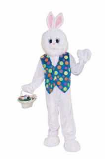 Forum Deluxe Plush Funny Bunny Mascot Costume, White, Standard: Adult Sized Costumes: Clothing