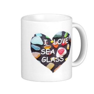 l LOVE SEA GLASS Coffee Mugs