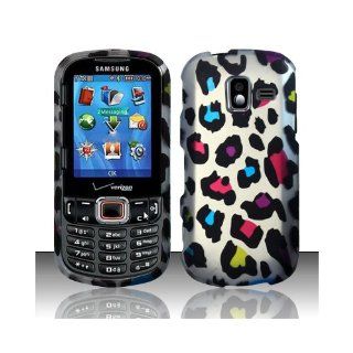 Silver Colorful Leopard Hard Cover Case for Samsung Intensity III 3 SCH U485: Cell Phones & Accessories